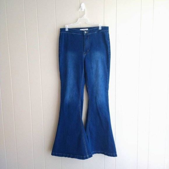 KanCan Dark Blue Flare Jeans - Picture 2 of 7